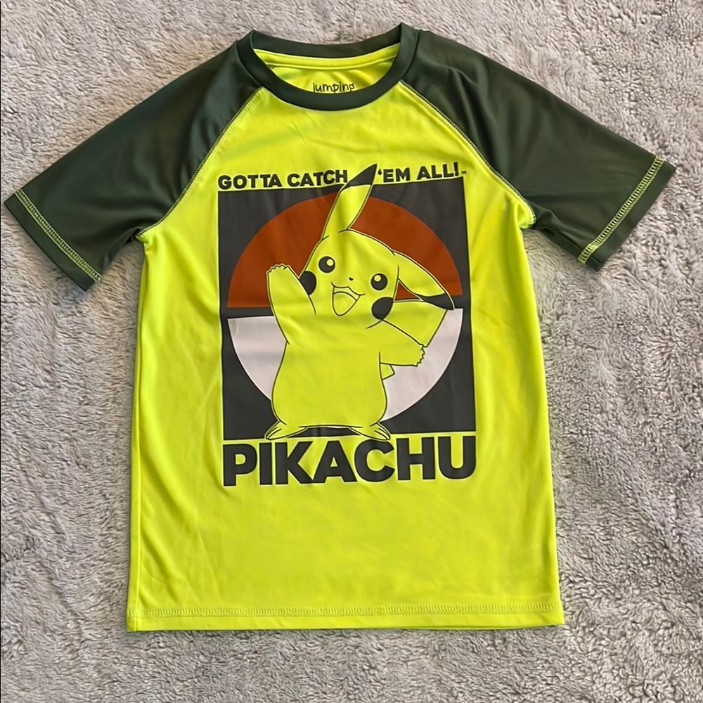 Pikachu Graphic T-Shirt  SZ 7  bright yellow jersey